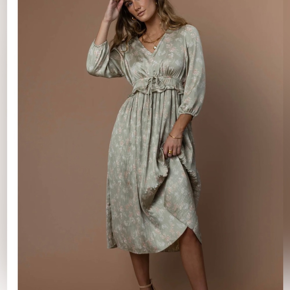 NWT Böhme sage Solana midi dress